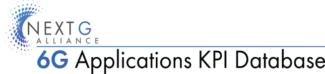Next G Alliance 6G Applications KPI Database